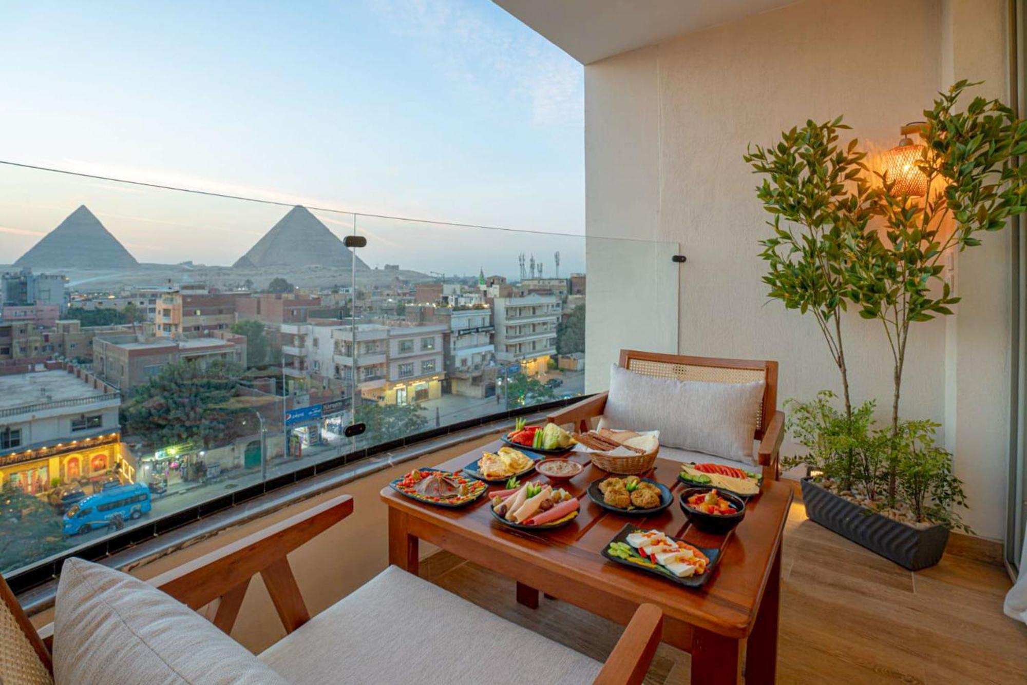 Galaxy Pyramids View Inn Kafrat al Jabal Exterior foto